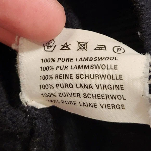 VTG Scott & Charters Hawick Mens M Or L Pure Lambswool Golf V Neck Sweater Knit - Picture 10 of 11